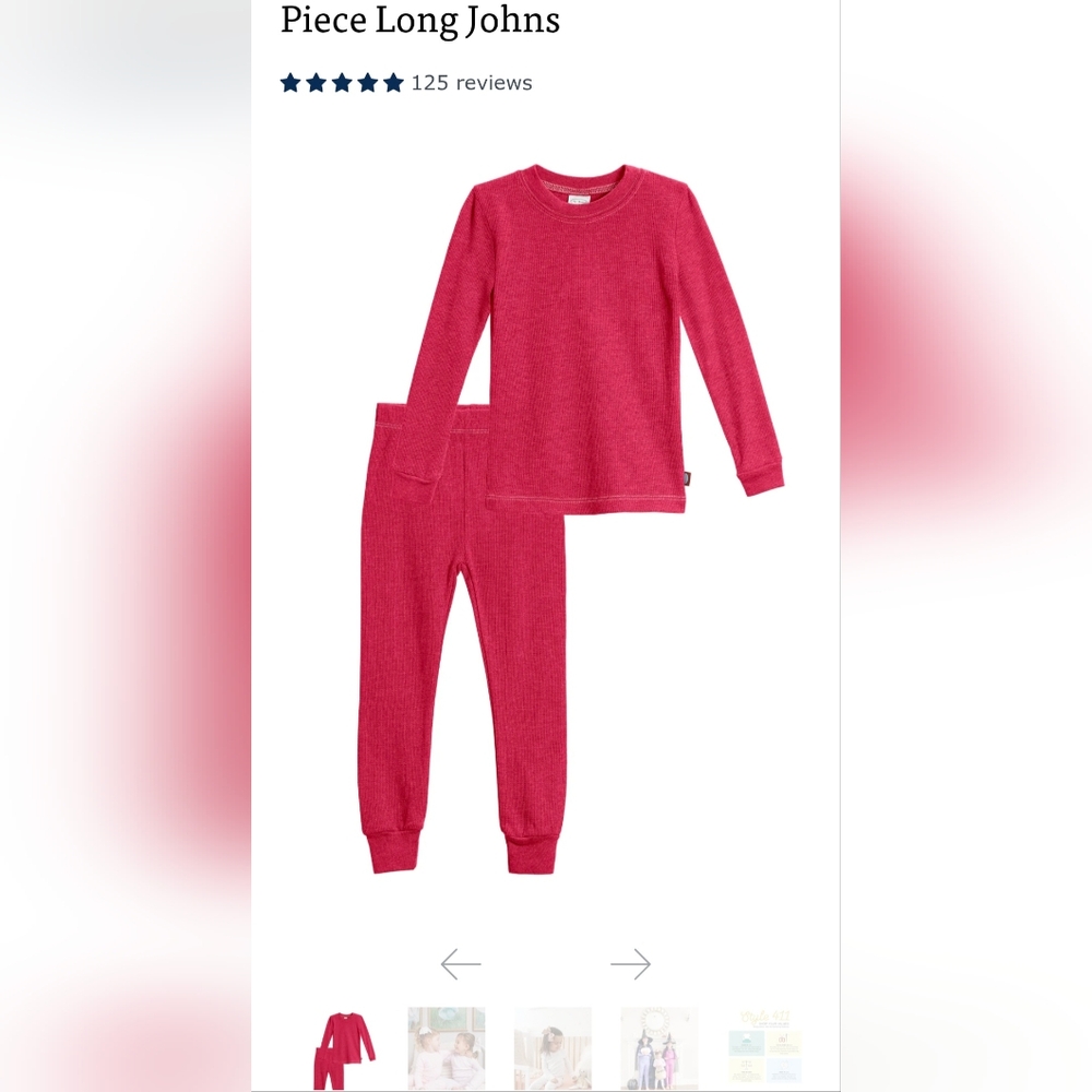 Kids Red Base Layer Set